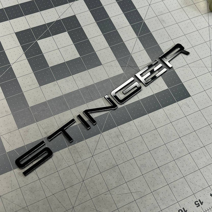 1PC STINGER Black Emblem – 3D Acrylic Fender or Trunk Badge for KIA STINGER