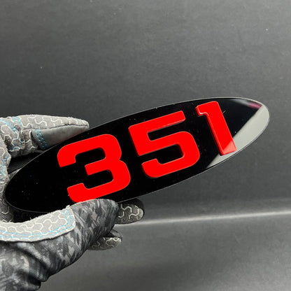 351 Engine Emblem – Multicolor Acrylic Car Fender Tailgate Badge Logo Decal 1PC