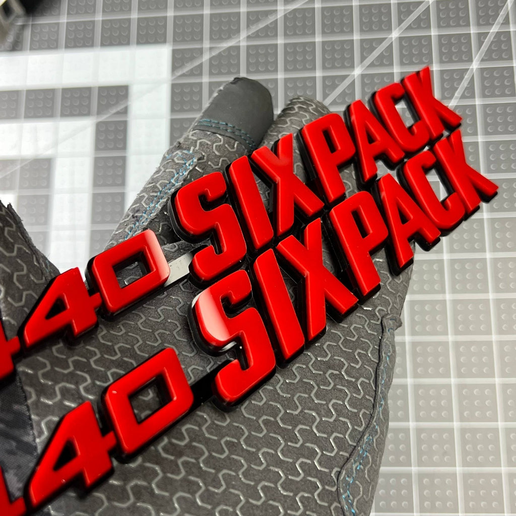 2PCS 440 SIXPACK Emblem Set – 3D Acrylic Car Truck Fender Badge Decal