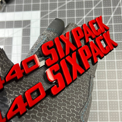 2PCS 440 SIXPACK Emblem Set – 3D Acrylic Car Truck Fender Badge Decal