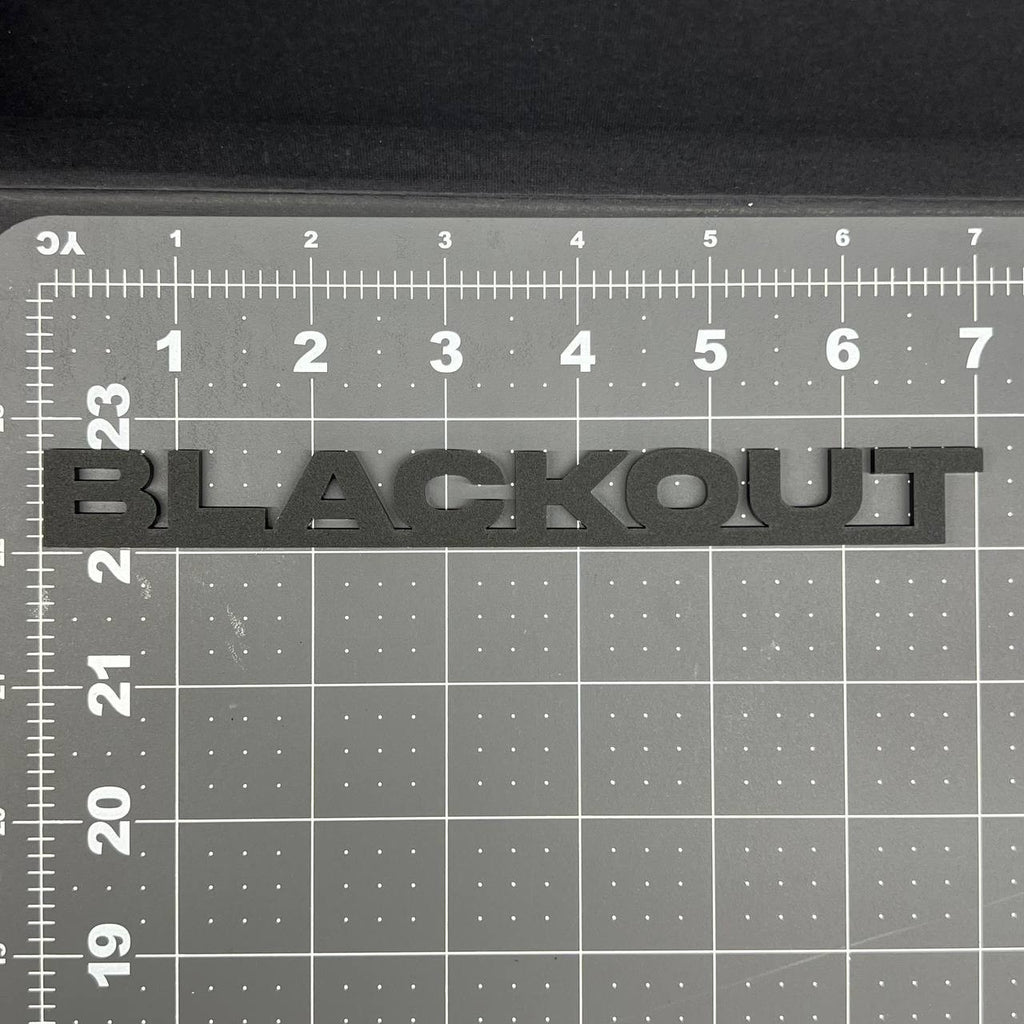 1PC BLACKOUT Emblem – 3D Multicolor Acrylic Car Badge Decal for Car Truck SUV