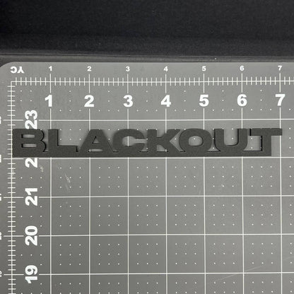 1PC BLACKOUT Emblem – 3D Multicolor Acrylic Car Badge Decal for Car Truck SUV