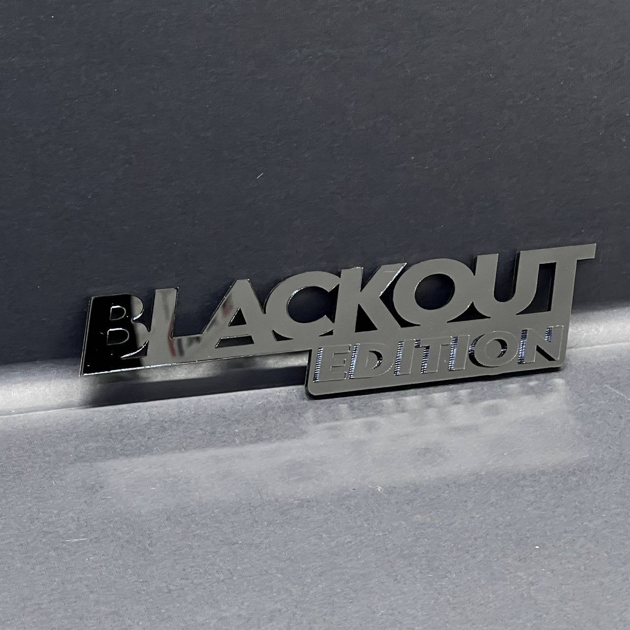 1x BLACKOUT Black Black Edition Emblem Car Badges 3D Sticker Decal Multicolor