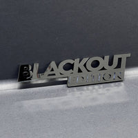 1x BLACKOUT Black Black Edition Emblem Car Badges 3D Sticker Decal Multicolor