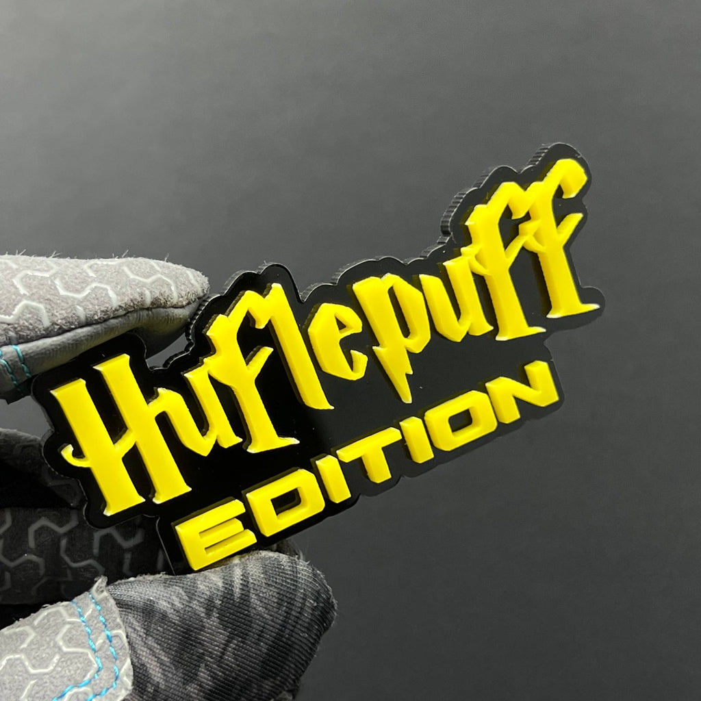 1pc Hufflepuff Edition 3D Emblem – Multicolor Car Badge Decal for Custom Look