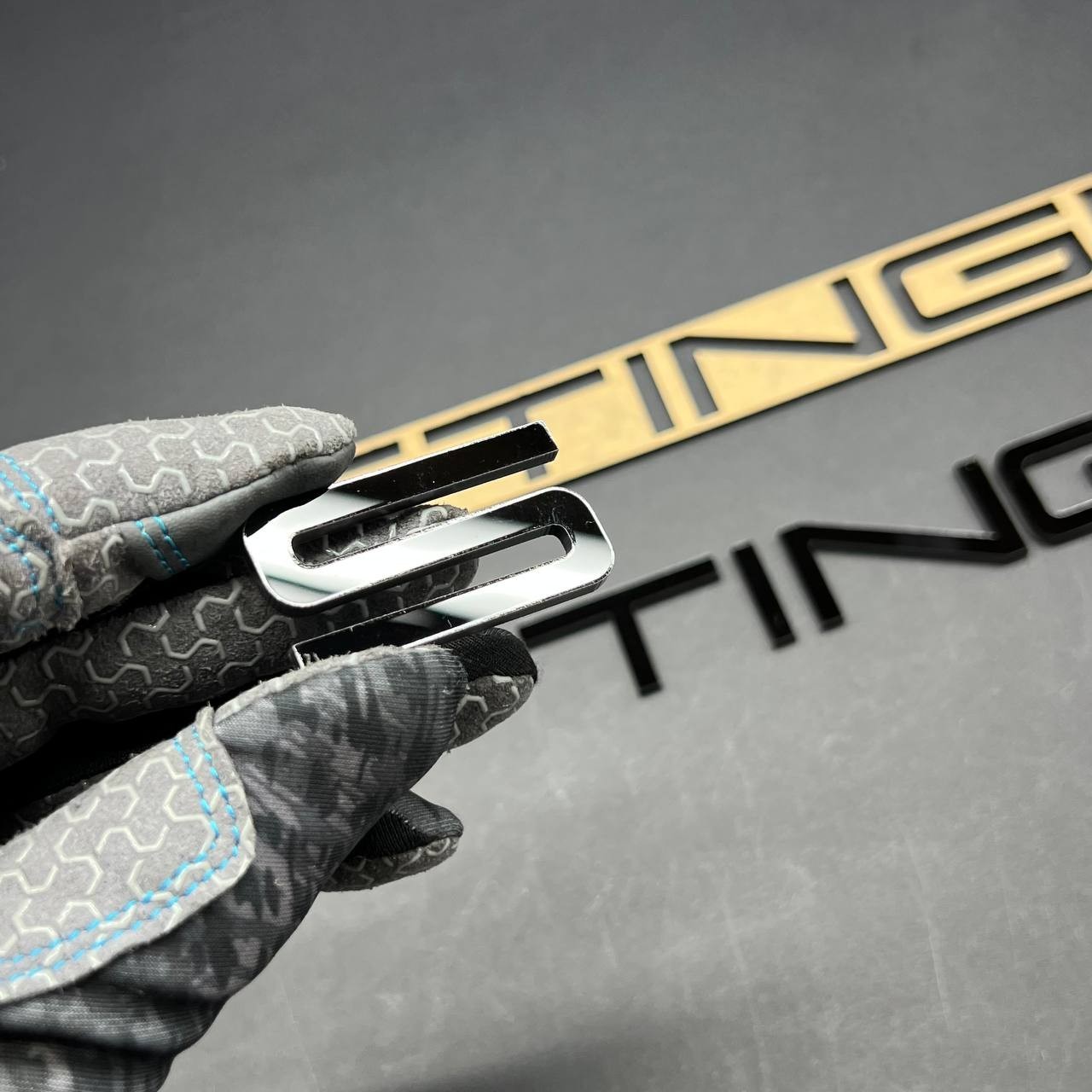 1PC STINGER Black Emblem – 3D Acrylic Fender or Trunk Badge for KIA STINGER
