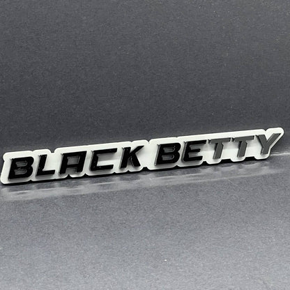 1PC Black Betty Emblem – 3D Multicolor Acrylic Fender & Trunk Car Badge