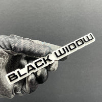 1PC Black Widow Emblem – Durable 3D Acrylic Multicolor Car & SUV Badge
