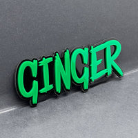 1pc Custom GINGER Car Badge – 3D Multicolor Acrylic Fender & Trunk Emblem