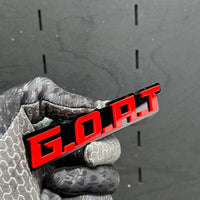 1PC GOAT Badge – 3D Multicolor Acrylic Tailgate & Fender Emblem for Cars