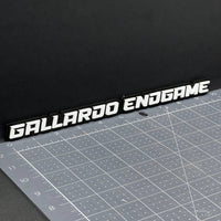 1PC GALLARDO ENDGAME 3D Emblem – White Custom Acrylic Car SUV Truck Badge