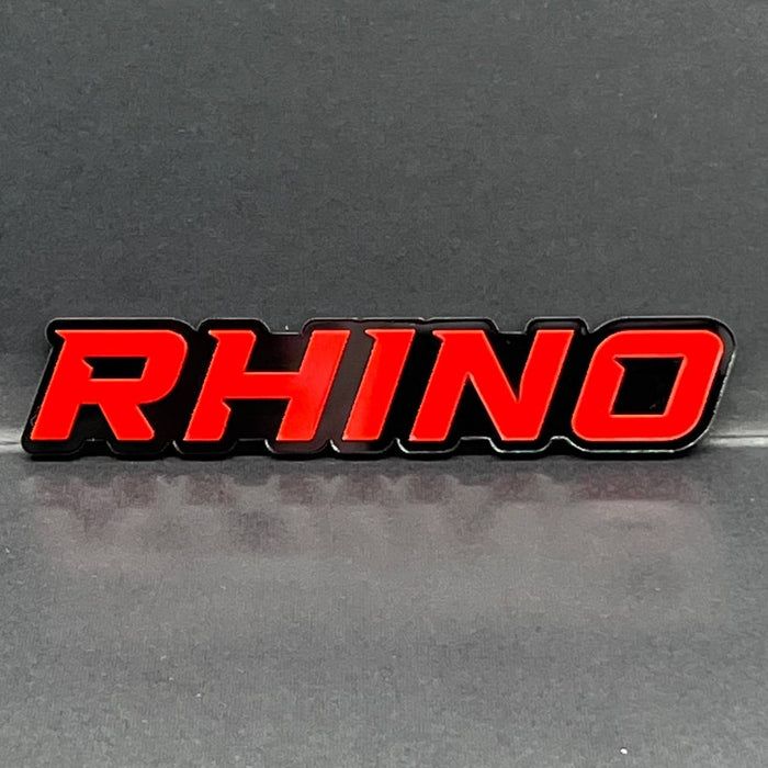 1PC Rhino Emblem – 3D Multicolor Acrylic Car & Truck Fender Badge Decal