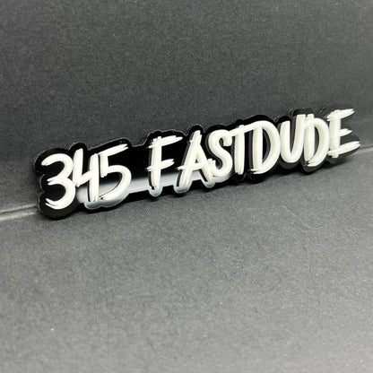 1PCS 345 FASTDUDE Emblems – Custom 3D Acrylic Engine Fender & Trunk Badges