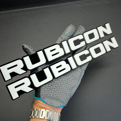 RUBICON 3D Emblem Set – 2PCS Acrylic Fender Badges for Jeep & SUV Exterior