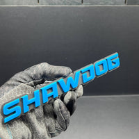 1PCS SHAWDOG Emblem – Durable 3D Multicolor Acrylic Car & SUV Fender Badge
