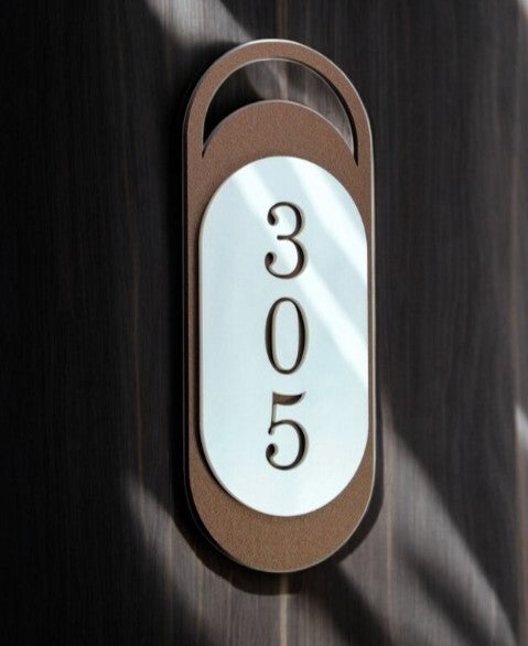Vintage Design Sign for Hotel Signage made of acrylic Room Number Sign