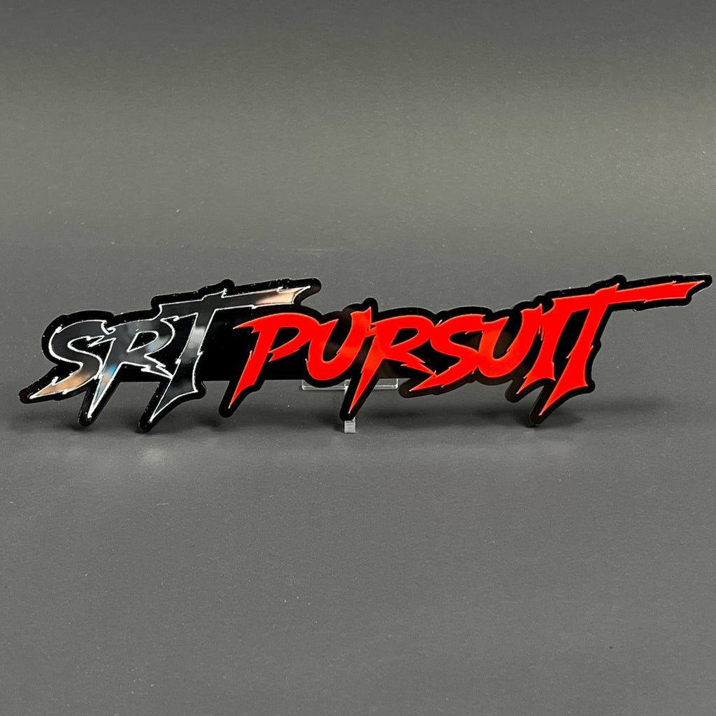 1PC SRT PURSUIT 3D Acrylic Badge – Car Truck Fender Tailgate Trunk Sticker Decal
