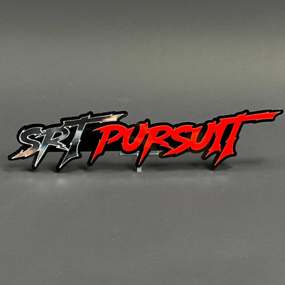 1PC SRT PURSUIT 3D Acrylic Badge – Car Truck Fender Tailgate Trunk Sticker Decal