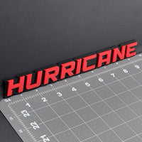 1PC HURRICANE 3D Red Black Matte Acrylic Emblem Badge for Car SUV Truck