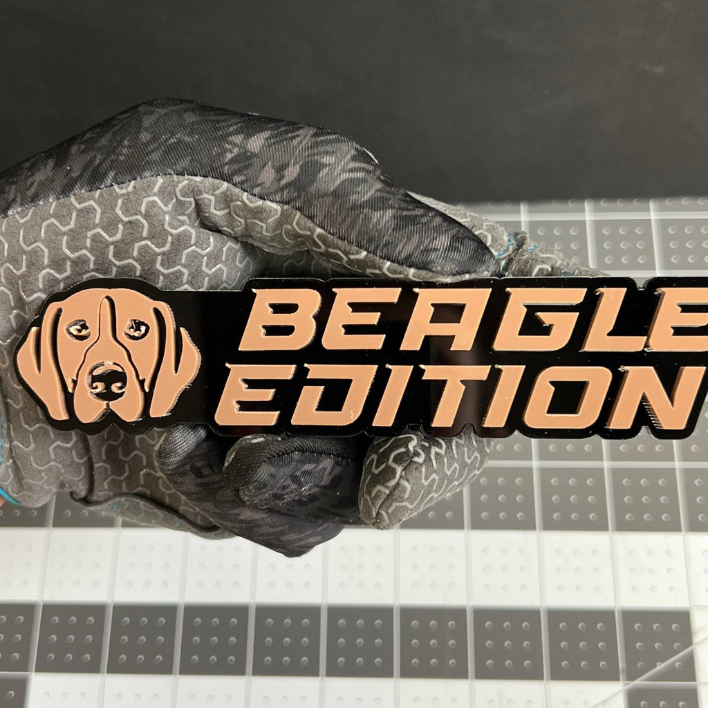 1PC BEAGLE Edition Emblem – Fun 3D Multicolor Acrylic Fender & Trunk Badge