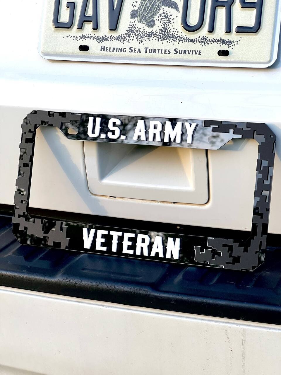 Veteran U.S. Army Black License Plate Frame Cover, Frame, car frame