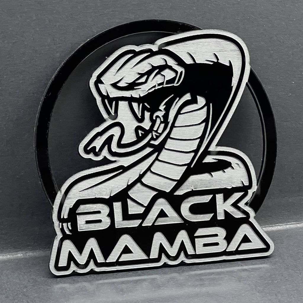 1pc Black Mamba Logo Emblem Rare 3D Acrylic Fender & Trunk Badge for Muscle Cars