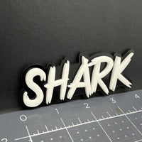 1PC Shark Emblem Badge – 3D Multicolor Car & Truck Fender Tailgate Decal