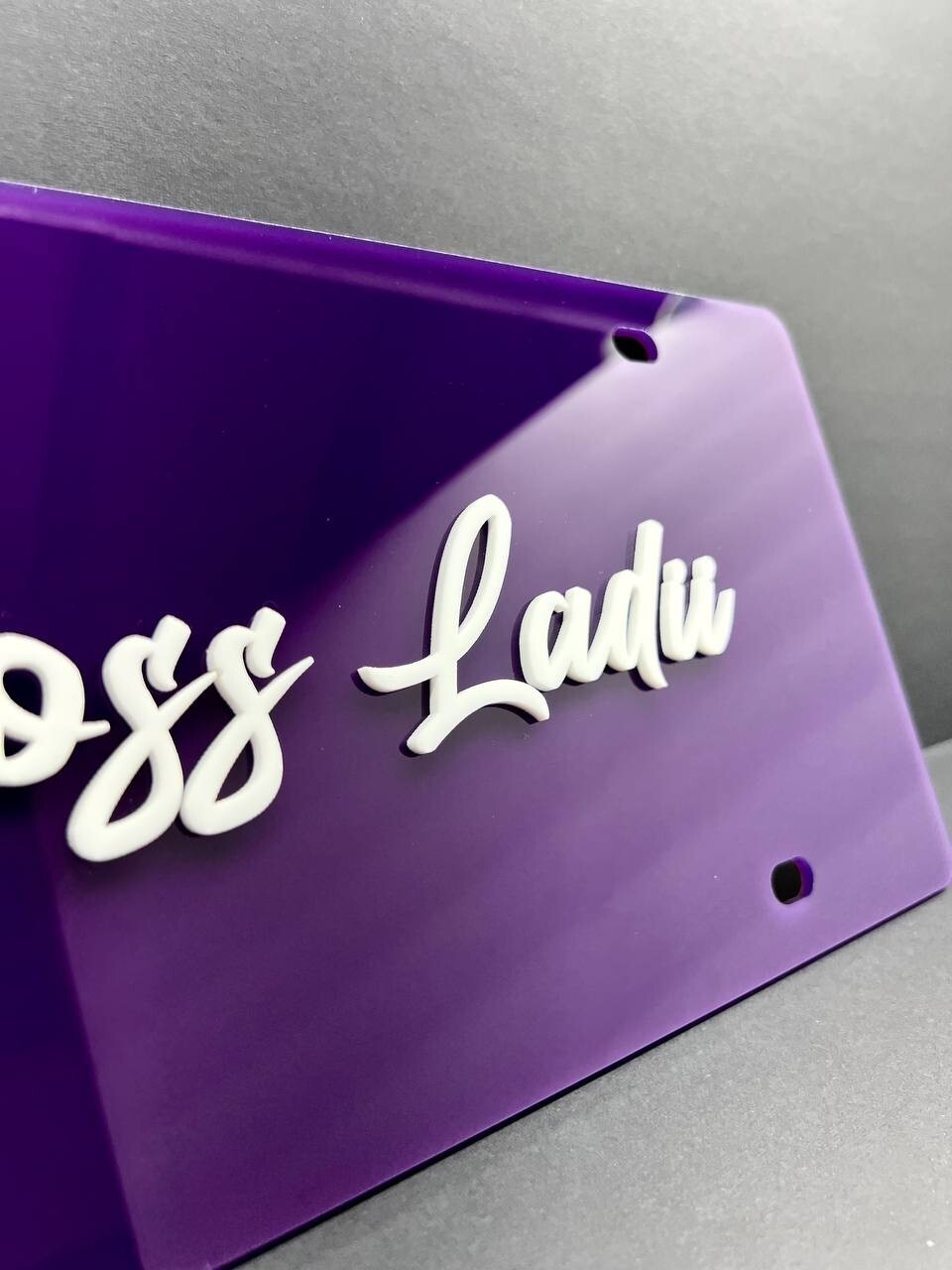 Custom License plate Car Tag Personalized Acrylic 12x6 License Plate car truck