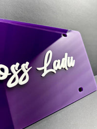Custom License plate Car Tag Personalized Acrylic 12x6 License Plate car truck