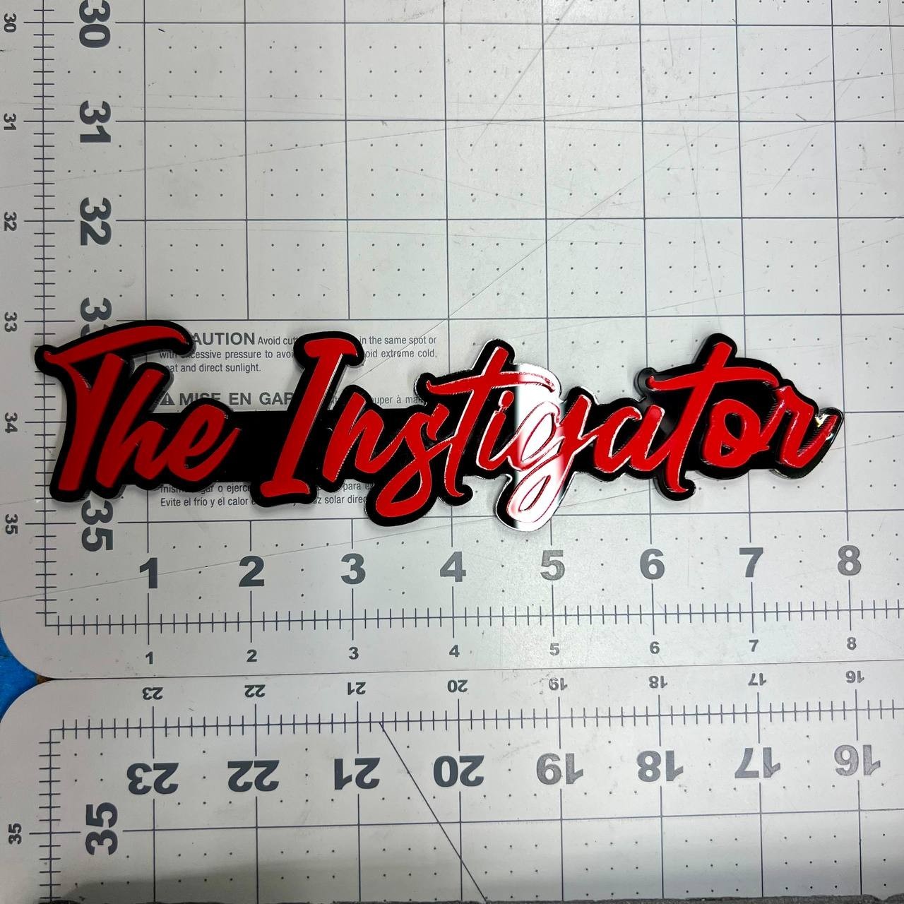 1PC THE Instigator Emblem – 3D Acrylic Multicolor Car Truck SUV Tailgate Badge