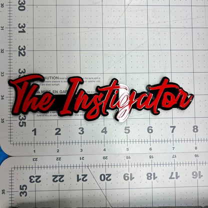 1PC THE Instigator Emblem – 3D Acrylic Multicolor Car Truck SUV Tailgate Badge