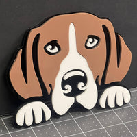 1PCS BEAGLE Emblem – Durable 3D Multicolor Acrylic Dog Lover Car Badge