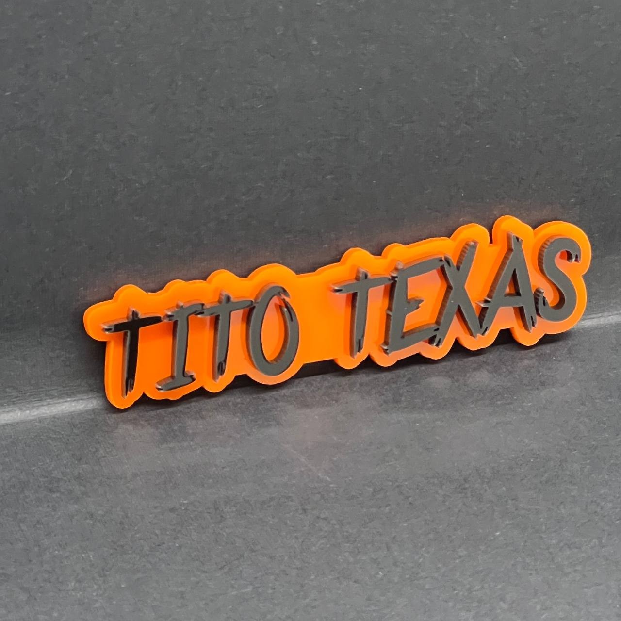 1PC TITO TEXAS Emblem – Acrylic Tailgate or Fender Badge for Car, SUV, Truck