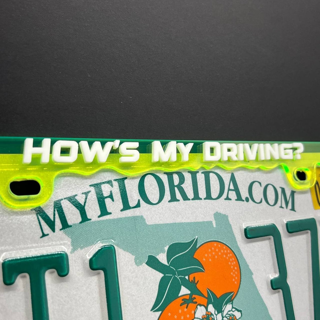 HOW'S MY DRIVING License Plate Frame Cover – Car Tag Frame for Truck SUV Car