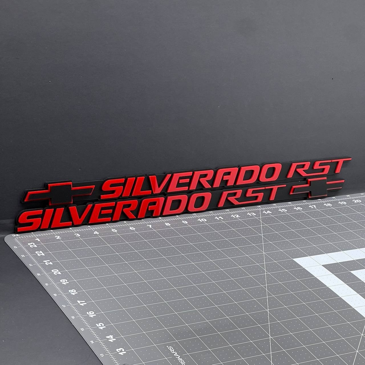 2PCS Silverado RST Emblem Badge – 3D Acrylic Decal Fits Chevy Silverado