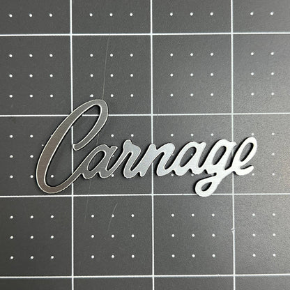 1PC CARNAGE Emblem – 3D Multicolor Acrylic Car & Truck Exterior Badge