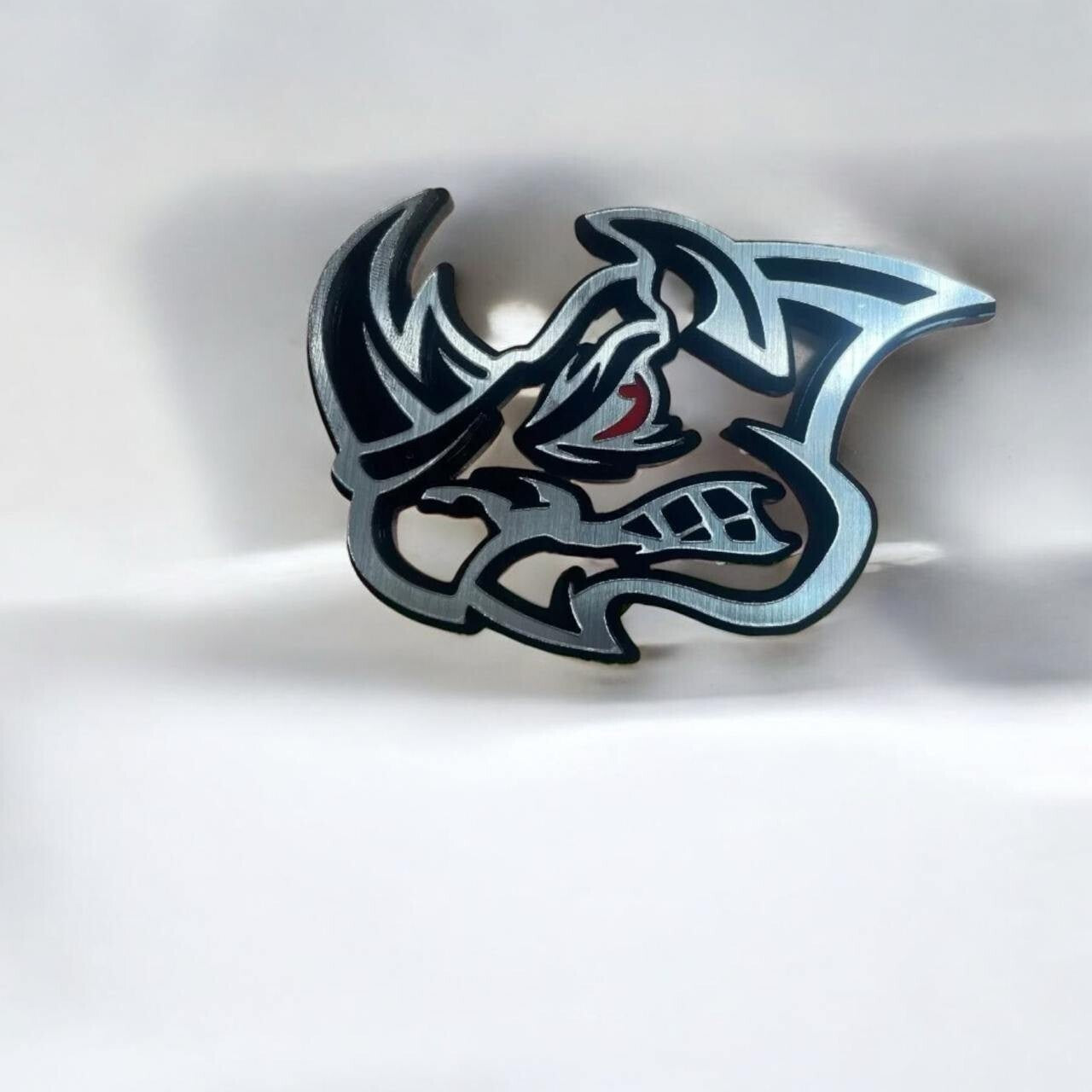 Rhino Badges Emblem Red Eye Car/Truck,(2) BADGES, Fender Angry Agressive Raging