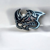 Rhino Badges Emblem Red Eye Car/Truck,(2) BADGES, Fender Angry Agressive Raging