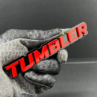 1PC TUMBLER Emblem – 3D Acrylic Tailgate Badge Decal for Car, Truck, SUV