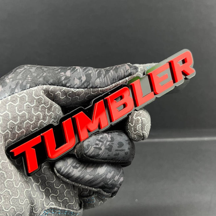 1PC TUMBLER Emblem – 3D Acrylic Tailgate Badge Decal for Car, Truck, SUV