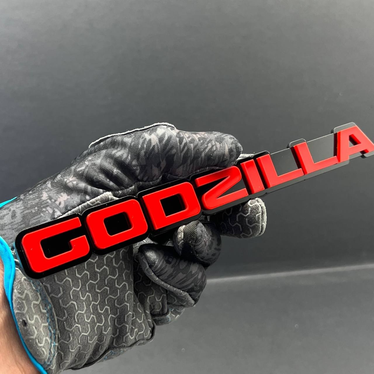 1PC GODZILLA Car Emblem – 3D Acrylic Exterior Badge for Fender, Trunk or Door