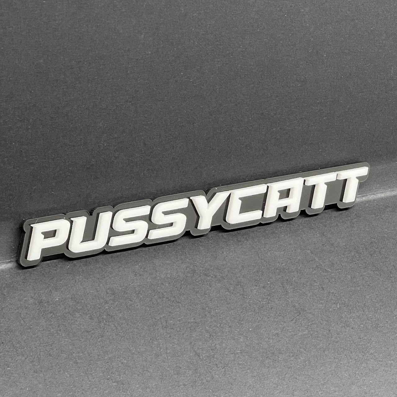 1PC PUSSYCATT Emblem – 3D Acrylic Tailgate or Fender Badge for Truck SUV Car