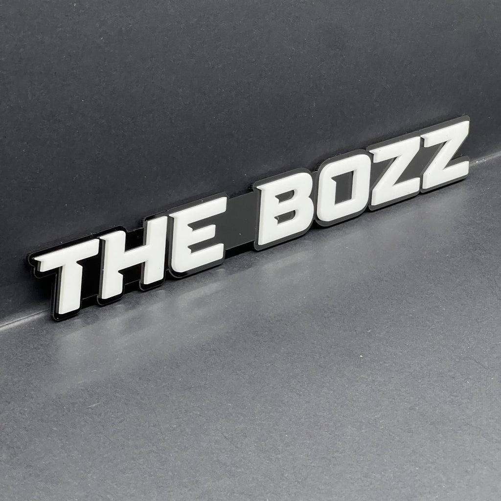 1PC THE BOZZ Badge – Custom 3D Multicolor Acrylic Car Fender & Tailgate Sticker