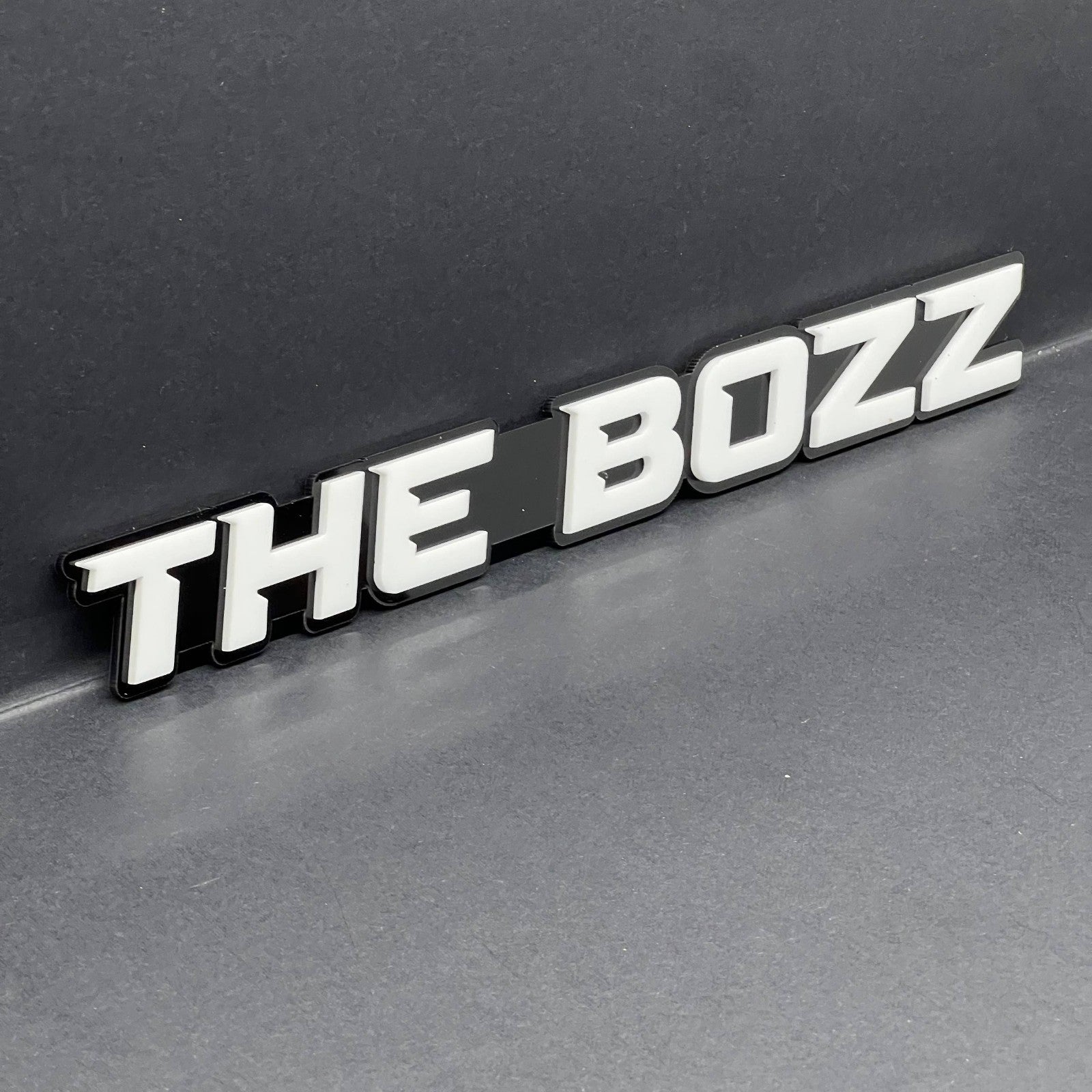 1PC THE BOZZ Badge – Custom 3D Multicolor Acrylic Car Fender & Tailgate Sticker