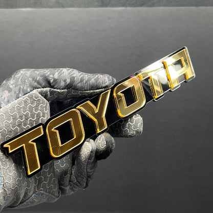 1pc Toyota 3D Emblem Badge – Multicolor Acrylic Toyota Car Fender & Trunk Decal