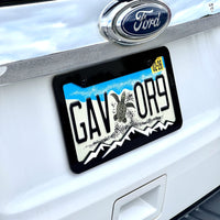 MOUNTAINS COLOR CHOICE LICENSE PLATE FRAME-HIKING-MOUNTAINS-CAMPING