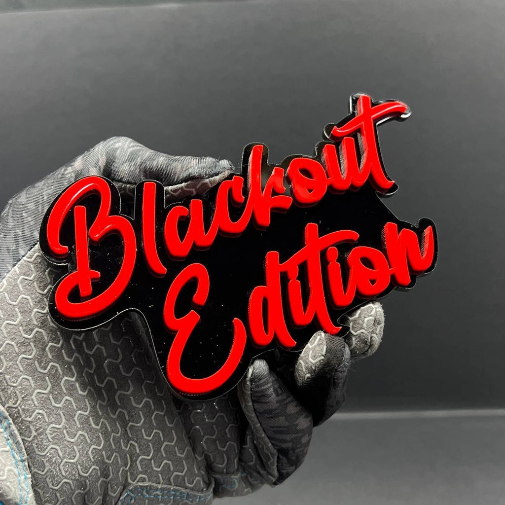 1PCS Blackout Edition Emblem – 3D Multicolor Acrylic Car, Truck & SUV Badge