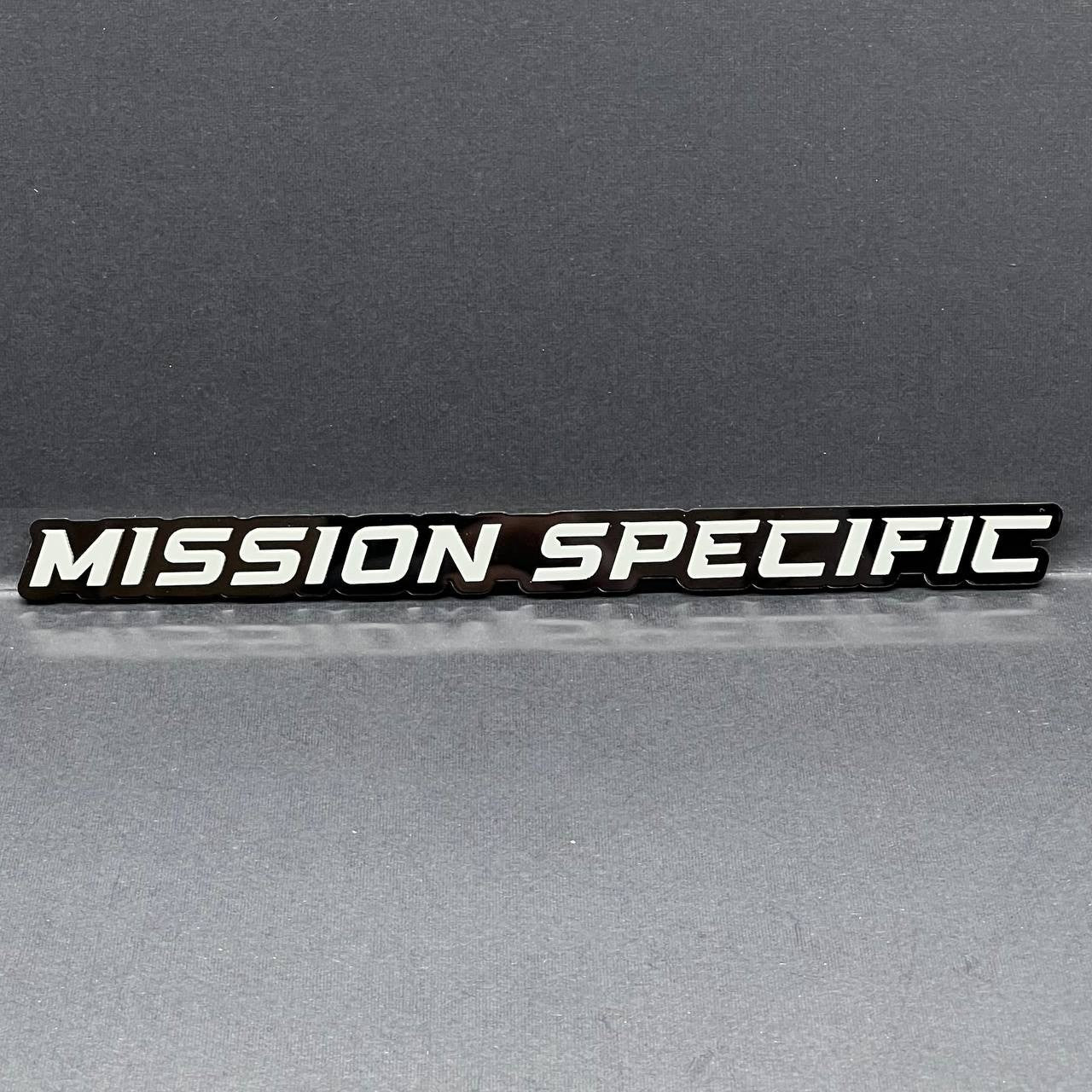 MISSION SPECIFIC Emblem – 3D Multicolor Acrylic Fender & Tailgate Badge (1pcs)