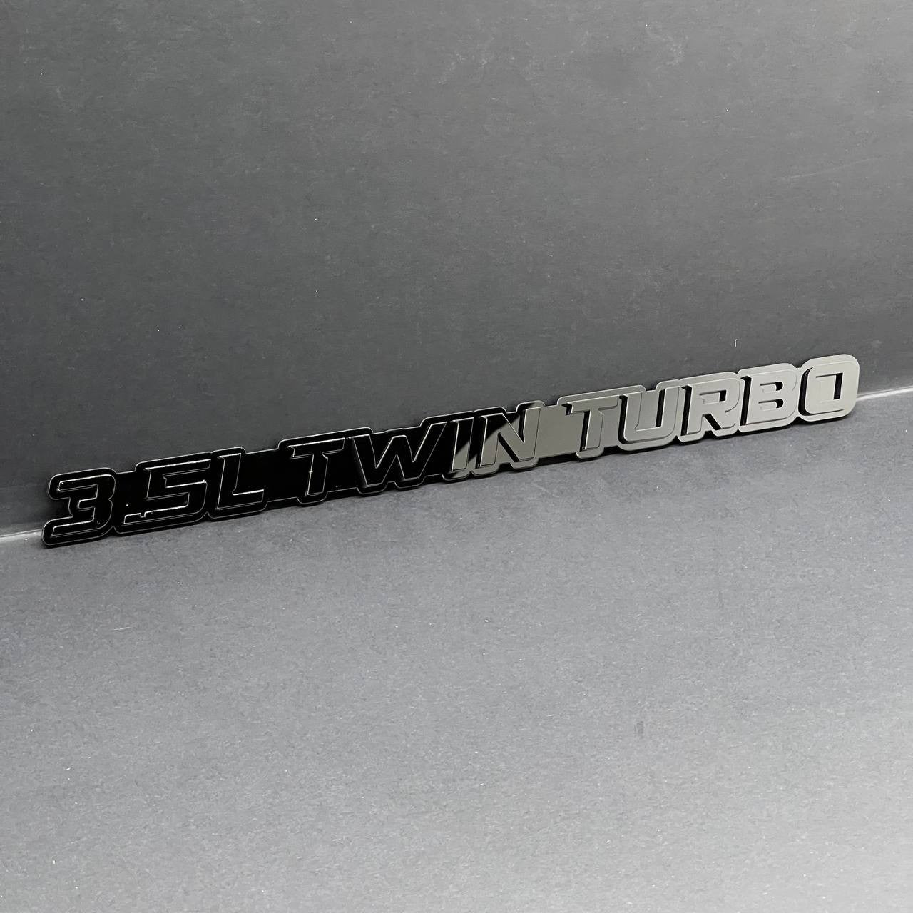 1PCS 3.5L TWIN TURBO Emblems Multicolor 3D Side Fender Badges for Cars & Trucks