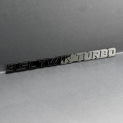 1PCS 3.5L TWIN TURBO Emblems Multicolor 3D Side Fender Badges for Cars & Trucks